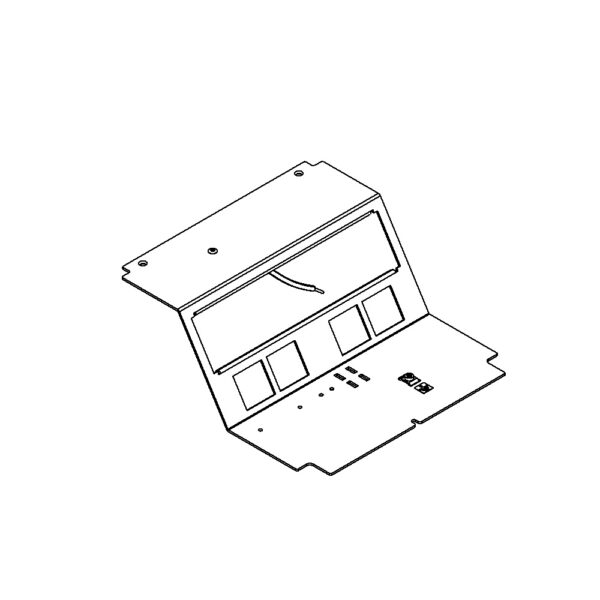 Produktbild UBD 210 290  -  Steckdoseneinsatz mit 4x 45x45- und 4x MH-Ausschnitten, leer